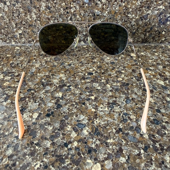 Ray Ban Aviator Sunglasses, Blue Mirror Lenses - Picture 4 of 4